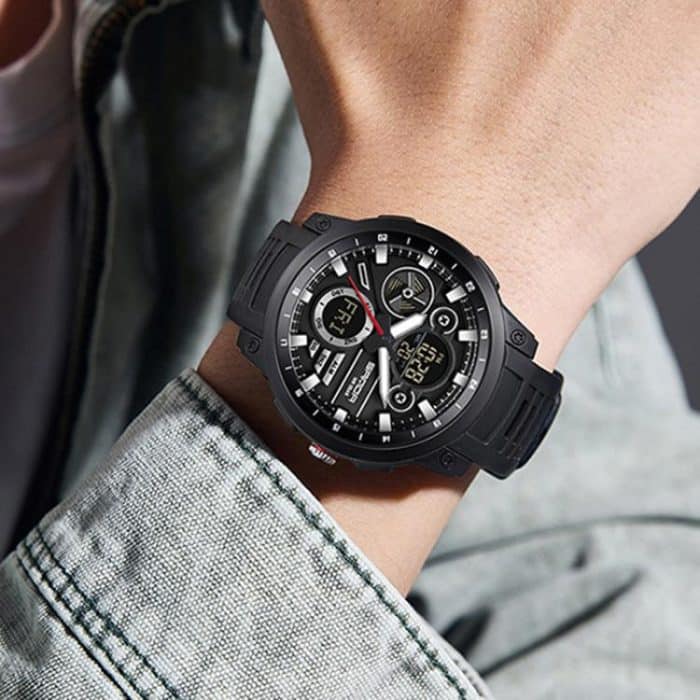 SANDA 3379 Sport Waterproof Alarm Clock Reminder Electronic Watch – Bild 14