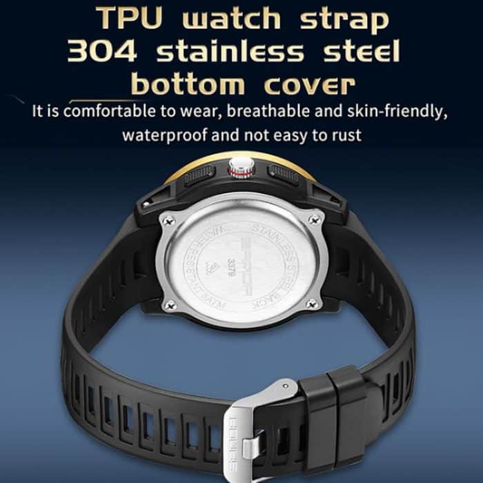 SANDA 3379 Sport Waterproof Alarm Clock Reminder Electronic Watch – Bild 10