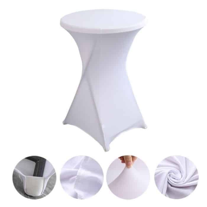 TBD0605985301A.jpg Cocktail Bar Table Cover For Hotel Wedding Decoration Stretch Polyester Banquet Round Table Cover, 60x110cm, 70x110cm, 80x110cm – Bild 1