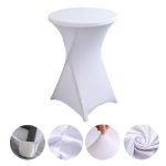Cocktail Bar Table Cover For Hotel Wedding Decoration Stretch Polyester Banquet Round Table Cover