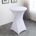 Cocktail Bar Table Cover For Hotel Wedding Decoration Stretch Polyester Banquet Round Table Cover, 60x110cm, 70x110cm, 80x110cm – Bild 2