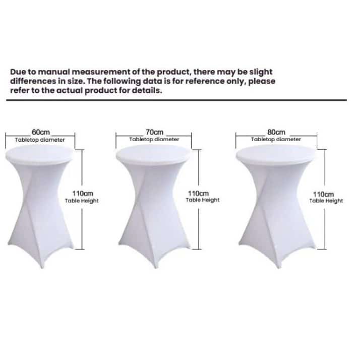 Cocktail Bar Table Cover For Hotel Wedding Decoration Stretch Polyester Banquet Round Table Cover – Bild 3