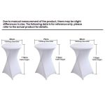 Cocktail Bar Table Cover For Hotel Wedding Decoration Stretch Polyester Banquet Round Table Cover, 60x110cm, 70x110cm, 80x110cm – Bild 3