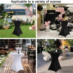 Cocktail Bar Table Cover For Hotel Wedding Decoration Stretch Polyester Banquet Round Table Cover, 60x110cm, 70x110cm, 80x110cm – Bild 9