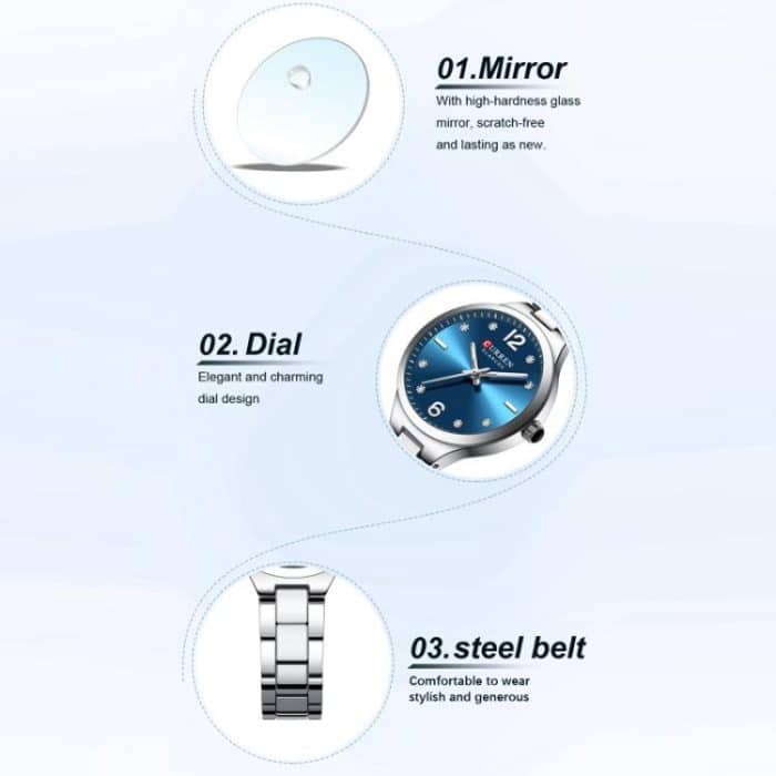 Curren Casual Steel Strap Women Watch – Bild 4