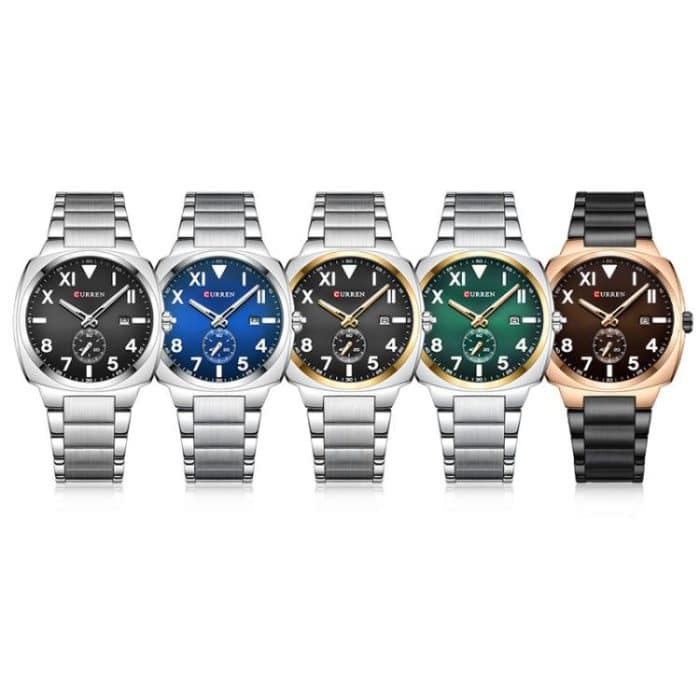 Curren Men Steel Band Calendar Business Quartz Watch – Bild 2