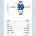 Curren Men Steel Band Calendar Business Quartz Watch – Bild 3