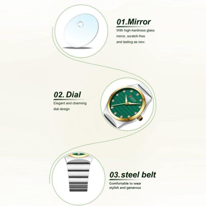 Curren Women Steel Band Business Quartz Watch – Bild 4