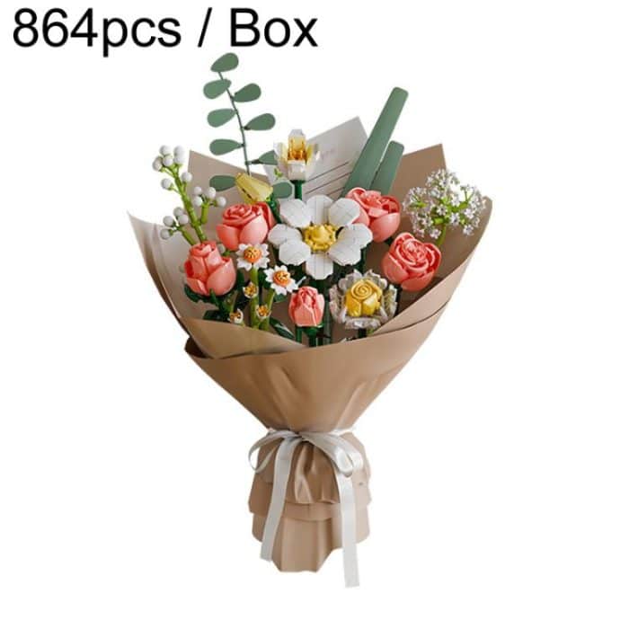 TBD0606022301.jpg Kids Building Blocks Bouquet Puzzle Toys Adult Gift Small Pellet Building Blocks Set – Bild 1
