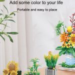 Kids Building Blocks Bouquet Puzzle Toys Adult Gift Small Pellet Building Blocks Set – Bild 5