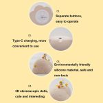 ICARER FAMILY IF-YD04 Cartoon Silicone Night Light Ornaments Astronaut Moon Lamp – Bild 7