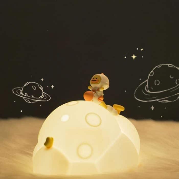 ICARER FAMILY IF-YD04 Cartoon Silicone Night Light Ornaments Astronaut Moon Lamp – Bild 8