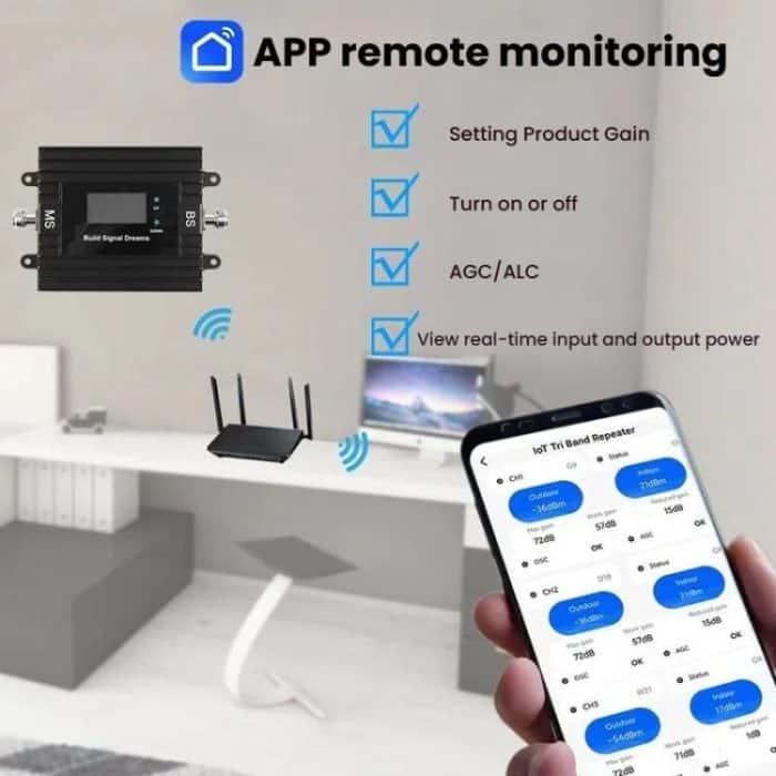 Dual-Band 900/1800MHz 4G LTE Cell Phone Signal Booster with Smart Life APP Remote Control, Dual-Band – Bild 3