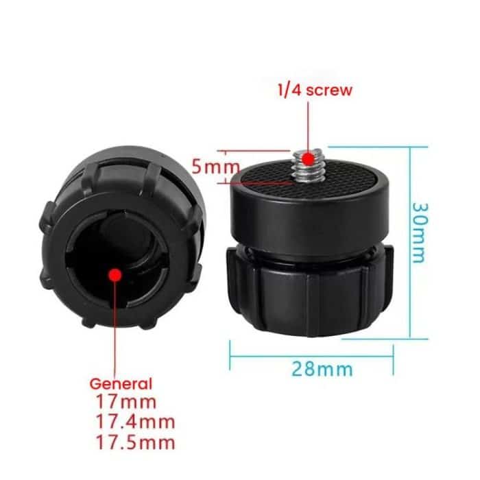 3pcs 1/4 Screw Connector Car Tuning Accessories Plastic Head 17mm Ball Head Cell Phone Holder – Bild 5