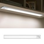 Rechargeable Motion Sensor Light Bar Cabinet Wardrobe Lamp With Remote Control, 20cm Silver, 40cm Silver, 60cm Silver, 80cm Silver, 20cm Black, 40cm Black, 60cm Black, 80cm Black