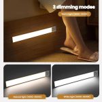 Rechargeable Motion Sensor Light Bar Cabinet Wardrobe Lamp With Remote Control, 20cm Silver, 40cm Silver, 60cm Silver, 80cm Silver, 20cm Black, 40cm Black, 60cm Black, 80cm Black – Bild 4
