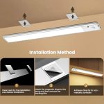 Rechargeable Motion Sensor Light Bar Cabinet Wardrobe Lamp With Remote Control, 20cm Silver, 40cm Silver, 60cm Silver, 80cm Silver, 20cm Black, 40cm Black, 60cm Black, 80cm Black – Bild 9