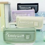 Cute Large Capacity Pencil Case with Transparent Front Pocket School Supplies Organizer – Bild 2