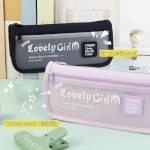 Cute Large Capacity Pencil Case with Transparent Front Pocket School Supplies Organizer – Bild 5