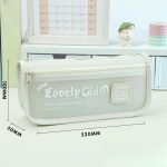 Cute Large Capacity Pencil Case with Transparent Front Pocket School Supplies Organizer – Bild 6