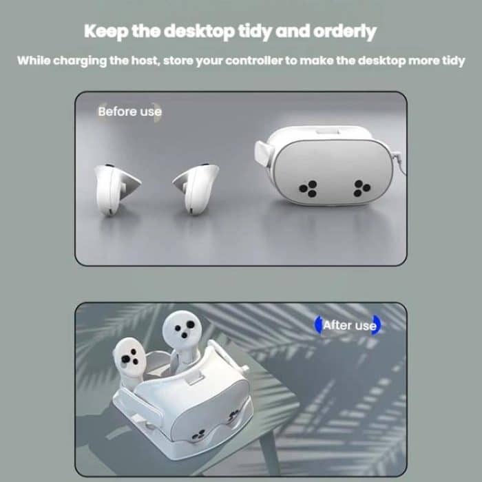 For Meta Quest 3S / 3 / 2 iplay HBV-641 Handle Storage Rack VR Headset Charging Stand With LED Light – Bild 5