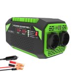 Gurxun Car Pure Sine Wave Inverter Dual AC Sockets + 2 USB + 2 Type-C Ports Outdoor Car Power Converter, 300W EU Plug, 500W EU Plug, 300W US Plug, 500W US Plug, 300W Brazil Plug 12V To 110V, 300W Brazil Plug 12V To 220V, 500W Brazil Plug 12V To 110V...