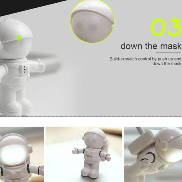 Coole neue Astronaut Spaceman USB LED verstellbare Lampe Schreibtisch Nachtlicht für Computer PC – Bild 6