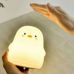 Pinguin-Silikon-Pat-Nachtlicht für Kinder, Nachttisch-Atmosphärenlampe – Bild 5