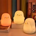 Pinguin-Silikon-Pat-Nachtlicht für Kinder, Nachttisch-Atmosphärenlampe – Bild 8