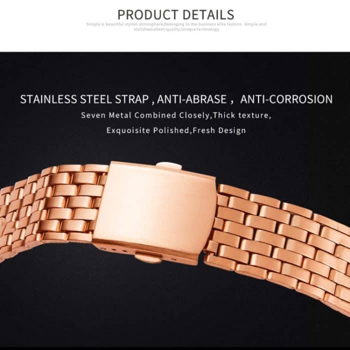 YAZOLE 368 Herren-Armbanduhr, modisch, Business-Stahlarmband, Quarz-Armbanduhr, leuchtende Punkte – Bild 8