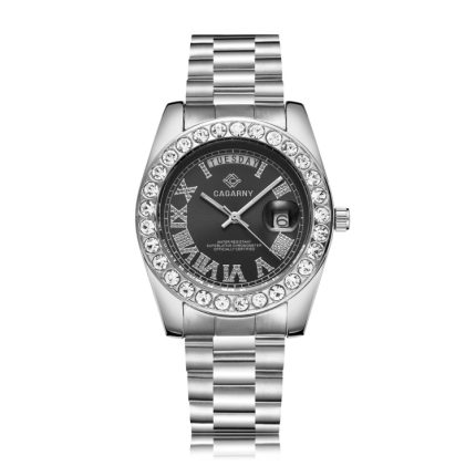 CAGARNY 6866 Fashion Life wasserdichte Quarzuhr mit silbernem Stahlband