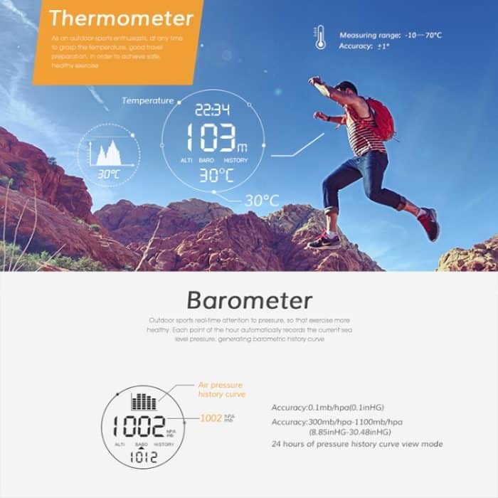 SPV706 Smart Fishing Mountaineering Wasserdichte multifunktionale Outdoor-Sportuhr – Bild 6