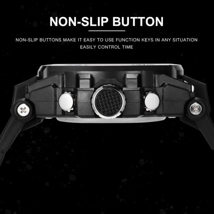 addies MY-1818 Leuchtende LED-Outdoor-Sport-Multifunktions-Elektronikuhr mit drei Fenstern für Herren, unterstützt Kalender/Wecker/Timer – Bild 8