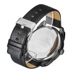 CAGARNY 6813 Modische Dual-Clock-Quarz-Business-Armbanduhr im koreanischen Stil mit Lederband für Herren (weißes Gehäuse, braunes Band) – Bild 5