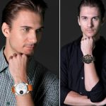 CAGARNY 6813 Modische Dual-Clock-Quarz-Business-Armbanduhr im koreanischen Stil mit Lederband für Herren (weißes Gehäuse, braunes Band) – Bild 6