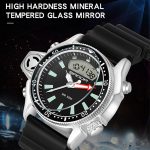 SANDA 3008 Multifunktionale Herren-Outdoor-Sport-Nachtleuchtende 50 m wasserdichte digitale Armbanduhr – Bild 3