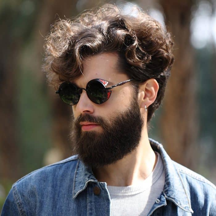 Retro geschnitzte runde Sonnenbrille – Bild 7