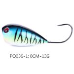 HENGJIA PO036 8 cm/13 g Big Mouth Einzelhaken Schlagen Wasserwelle Harter Köder Köder Outdoor Angelausrüstung Köder Angelköder Angelgerät, PO036-1, PO036-2, PO036-3, PO036-4, PO036-5 – Bild 2