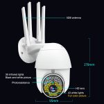 QX38 1080P WiFi High-Definition-Überwachungskamera Außenkuppelkamera, unterstützt Nachtsicht und Zwei-Wege-Sprach- und Bewegungserkennung – Bild 2