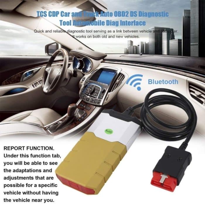 Auto-Bluetooth-Diagnosekabel, Aluminiumlegierung, OBD2-Diagnosegerät, Delphi DS150E, Aluminum Alloy (Gold), Aluminum Alloy (Red) – Bild 5