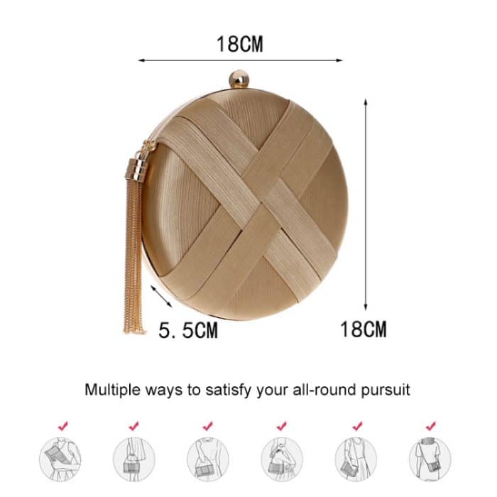 Damenmode-Bankett-Party-Seidenhandtasche – Bild 6