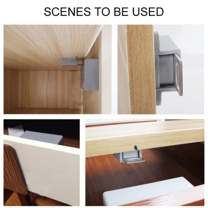 T3 ABS-Magnetkarten-Induktionsschloss, unsichtbares einzelnes offenes Schranktürschloss, Single, Single Open Cabinet Door – Bild 11