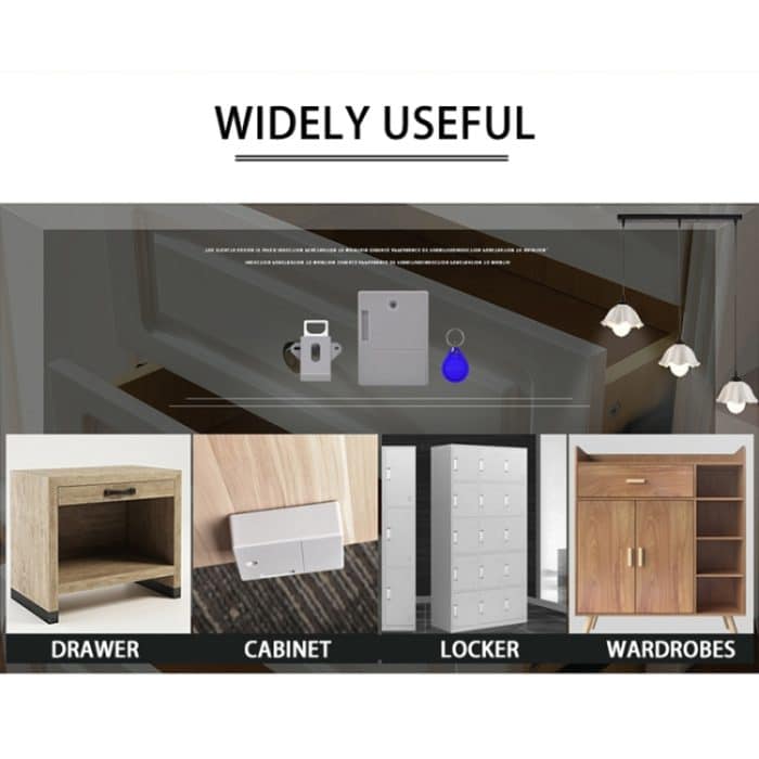 T3 ABS-Magnetkarten-Induktionsschloss, unsichtbares einzelnes offenes Schranktürschloss, Single, Single Open Cabinet Door – Bild 12