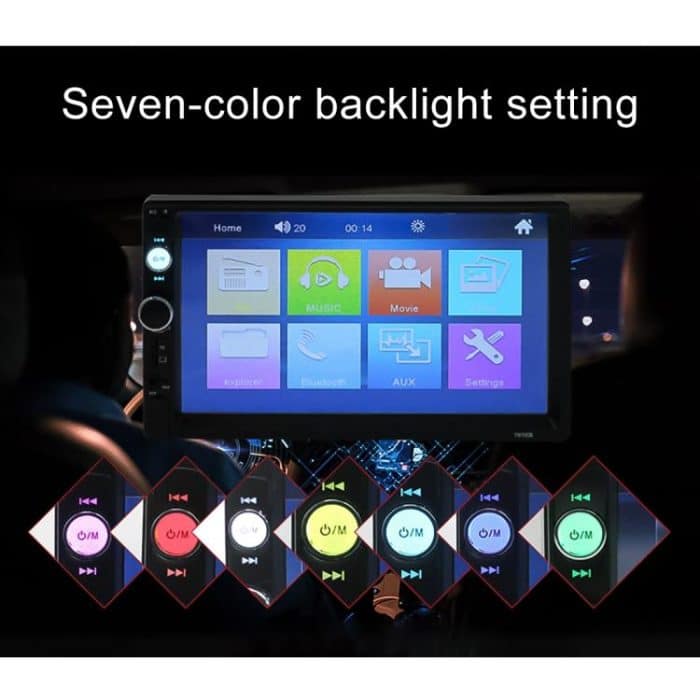 7010B HD 2 Din 7 Zoll Auto Bluetooth Radio Empfänger MP5 Player, unterstützt FM & USB & TF Karte – Bild 8