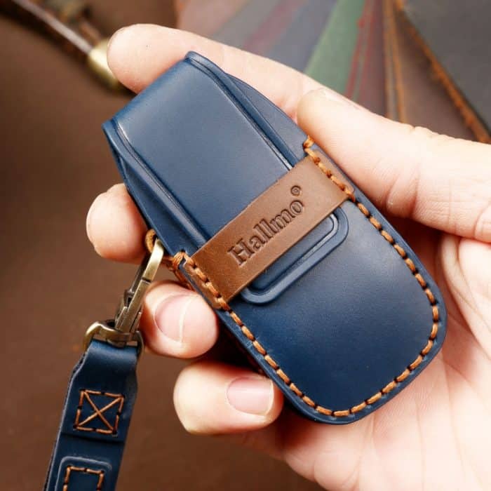 Hallmo Auto-Schlüsselschutzhülle aus Rindsleder für den neuen Mercedes-Benz E300L, For New Mercedes-Benz E300L – Bild 5