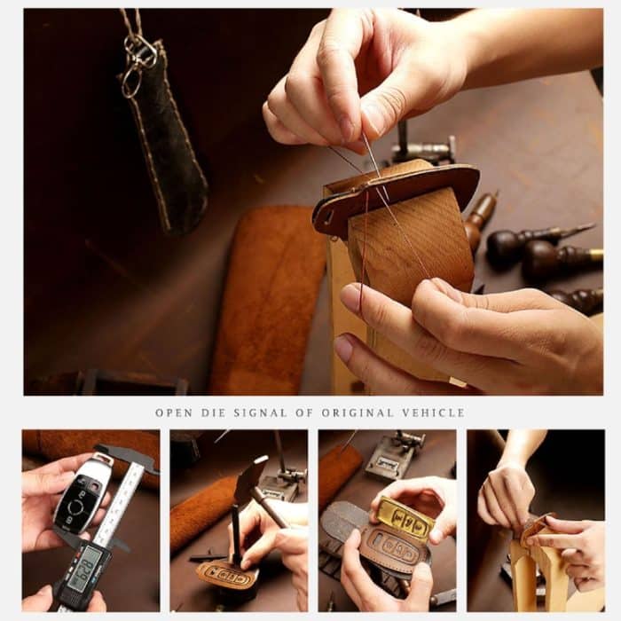 Hallmo Auto-Schlüsselhülle aus Rindsleder, Schlüsselhülle für Volkswagen Lavida B Style, For Volkswagen Lavida B Style, For Volkswagen Lavida BStyle – Bild 7