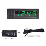 3 in 1 Auto Hochpräzise elektronische LED-Leuchtuhr + Thermometer + Voltmeter, 3 in 1 Green, 3 in 1 Blue, 3 in 1 Red – Bild 2