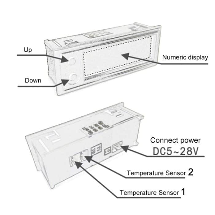 3 in 1 Auto Hochpräzise elektronische LED-Leuchtuhr + Thermometer + Voltmeter, 3 in 1 Green, 3 in 1 Blue, 3 in 1 Red – Bild 5