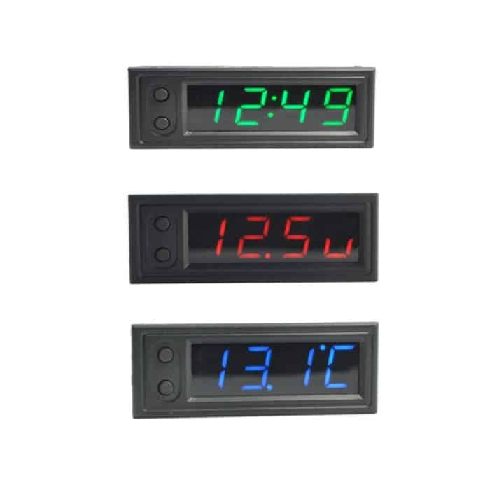 3 in 1 Auto Hochpräzise elektronische LED-Leuchtuhr + Thermometer + Voltmeter, 3 in 1 Green, 3 in 1 Blue, 3 in 1 Red – Bild 6