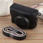 Für Sony ZV-1F Vlog-Kamera, Ganzkörper-Kameratasche aus Leder mit Riemen, For Sony ZV-1F